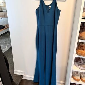 Dress the Population size small blue formal maxi dress